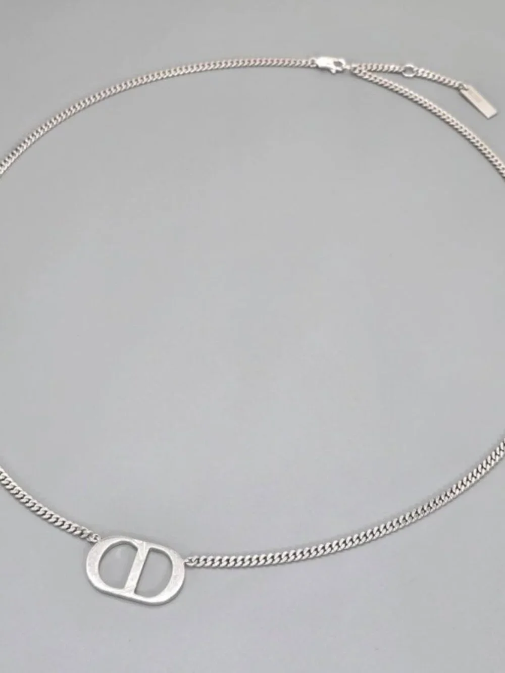 Dior CD Icon Chain Link Necklace 53 Star Ring Silver - Picture 2 of 9